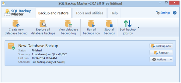 Automatic Backups with SQL Backup Master